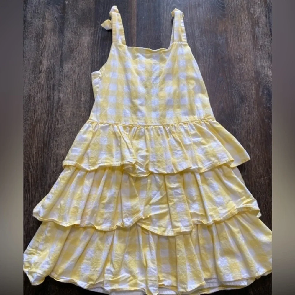 Gymboree‎ Yellow and White Ruffled Tiered Sundress size 8